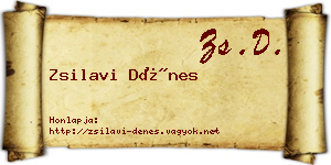 Zsilavi Dénes névjegykártya